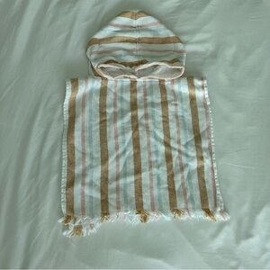 Indigo Baby Striped Hooded Poncho Towel 0-12M